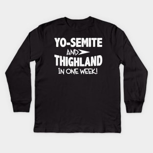 Yo-Semite And Thighland Anti Trump Vote Detergent 8645 Kids Long Sleeve T-Shirt